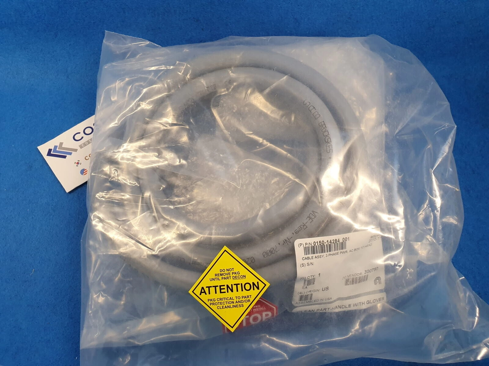 AMAT 0150-14284 CABLE ASSY, 3 PHASE PWR, AC BOX TO HEAD