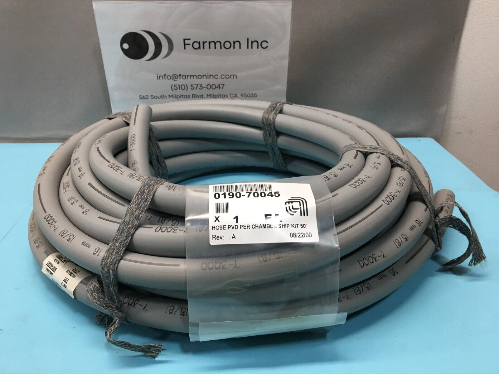 AMAT 0190-70045 HOSE PVD PER CHAMBER SHIP KIT 50', 136616