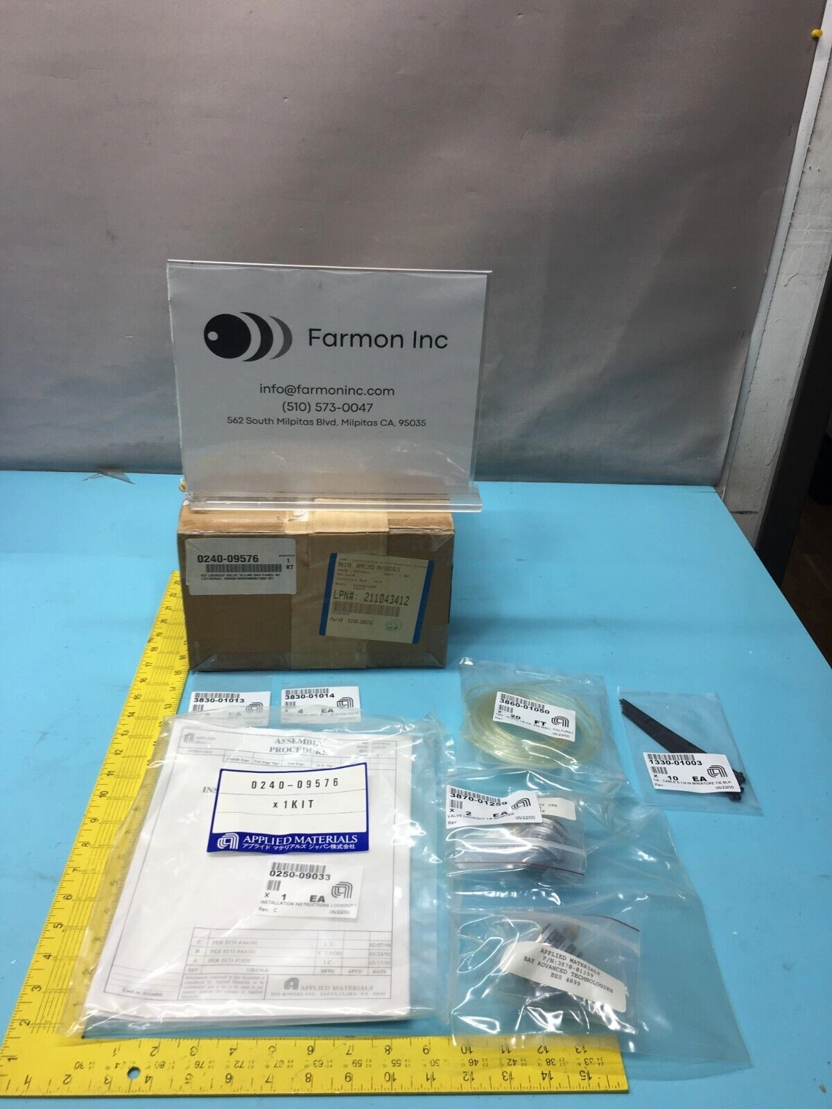 AMAT 0240-09576 KIT LOCKOUT VALVE 12-LINE GAS PANEL, 163278