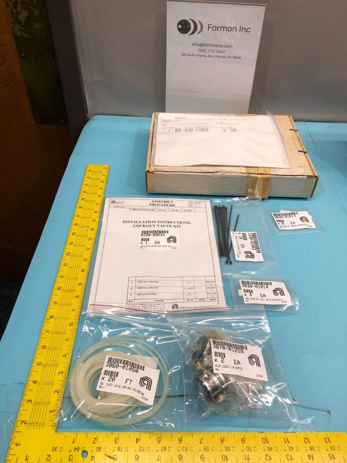 AMAT 0240-09576 KIT LOCKOUT VALVE 12-LINE GAS PANEL, 167757