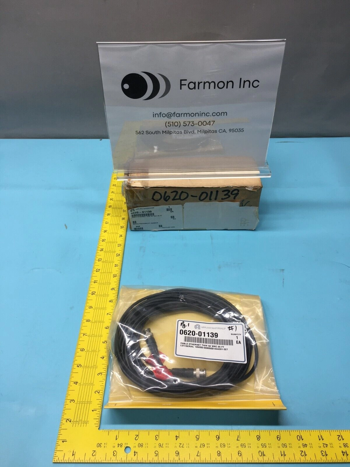 AMAT 0620-01139 Cable, Assy. Ethernet Thin W/BNC 25 Feet, 124796