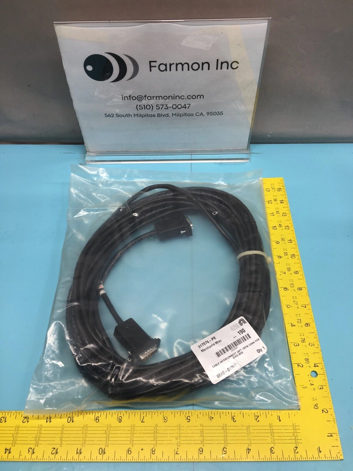 AMAT 0620-01261 CABLE, INTERCONNECT 40FT. 15PIN CONN, FOR DIAG BOX, 152159