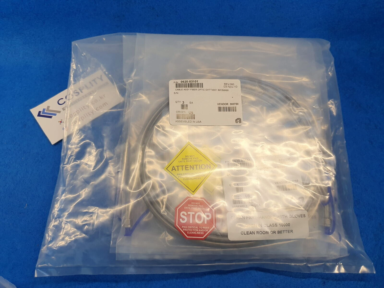 AMAT 0620-03101 CABLE ASSY FIBER OPTIC GHTT4001 3M SMA90