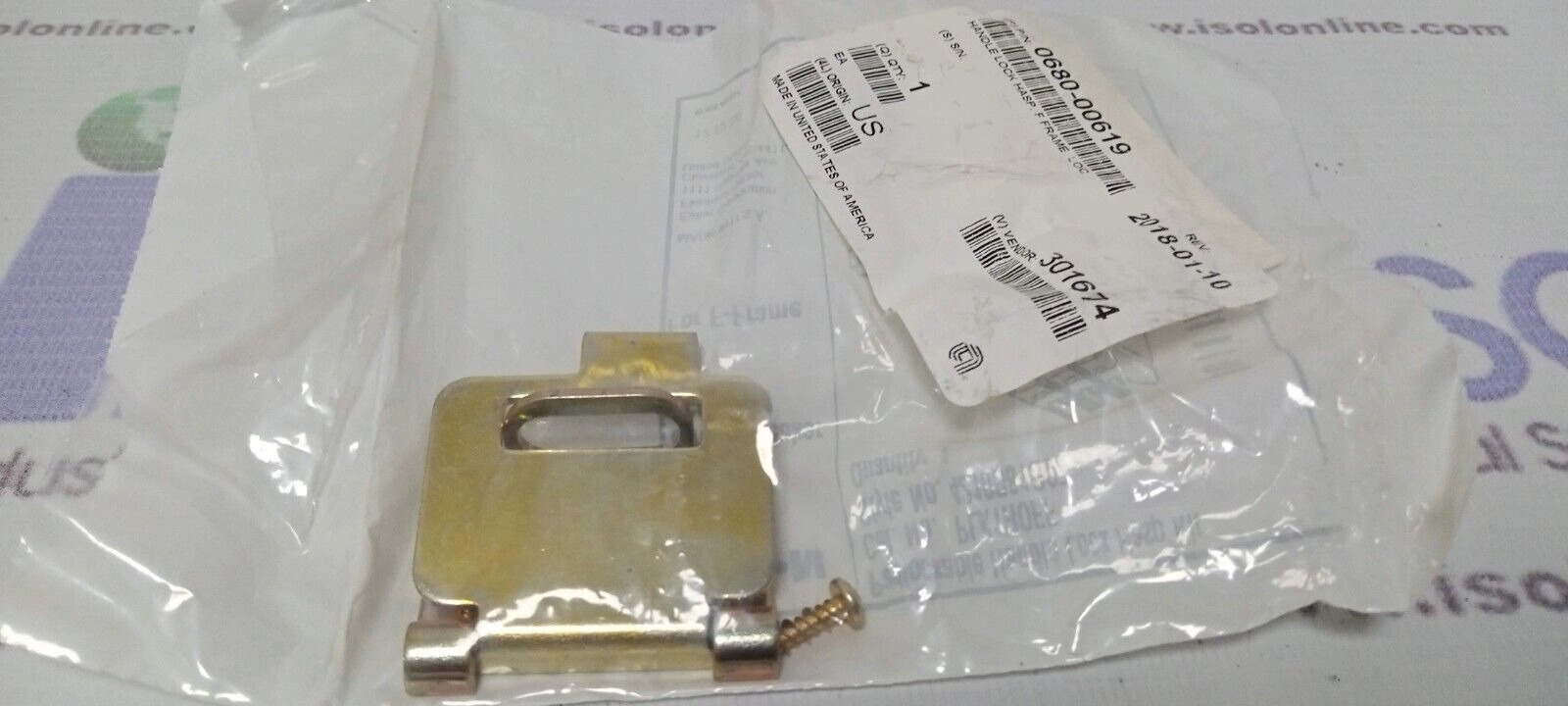 AMAT 0680-00619 Handle Lock HASP F Frame LOC Applied Materials New