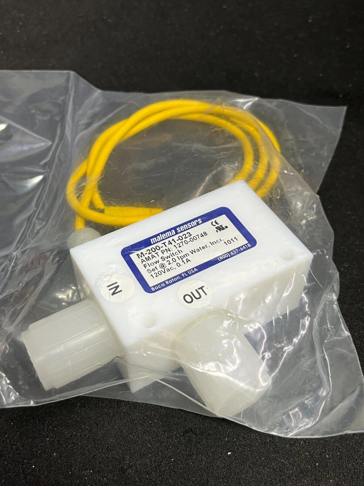 AMAT 1270-00748 FLOW SWITCH / MALEMA SENSORS M-200-T41-023