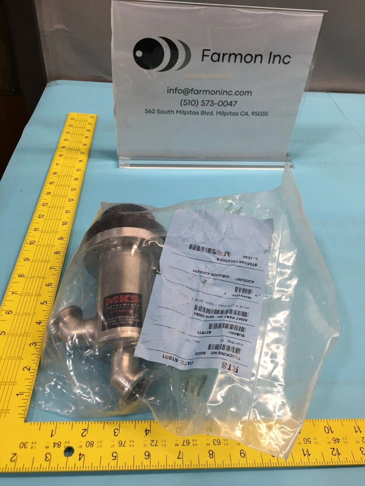 AMAT 3870-03084 VALVE IN-LINE PNEU 1 NW25 ISO-KF 316SST, 139952