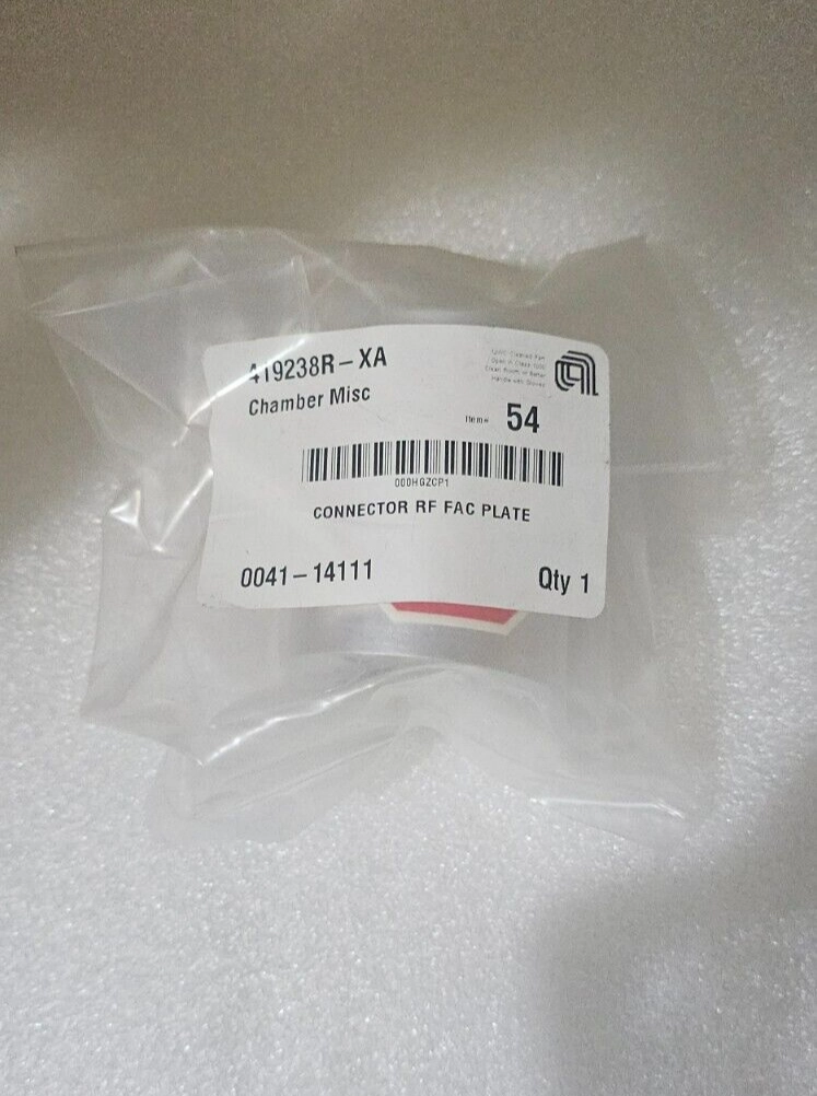 🏆 AMAT APPLIED MATERIALS 0041-14111 CONNECTOR RF FAC PLATE