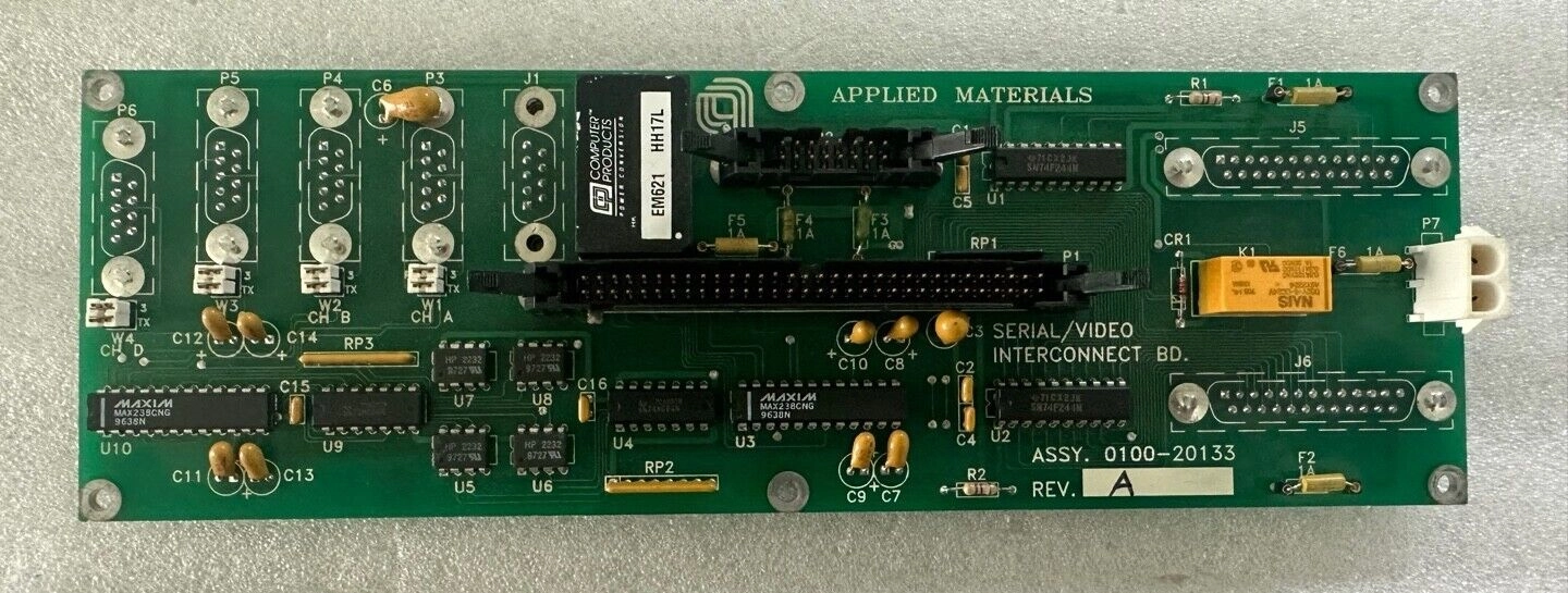 AMAT APPLIED MATERIALS 0100-20133 PCB ASSY, SERIAL/VIDEO INTERCONNECT BD