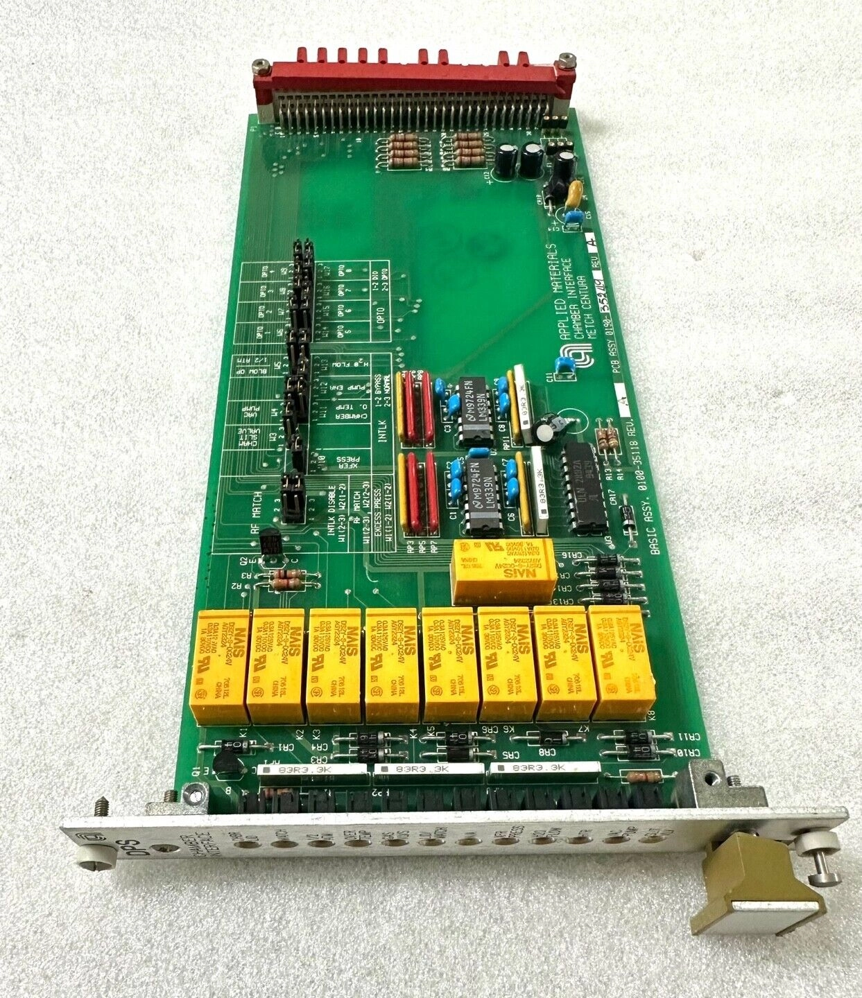 AMAT APPLIED MATERIALS 0100-35118 ASSEMBLY, METCH CHAMBER INTERFACE PCB (3)