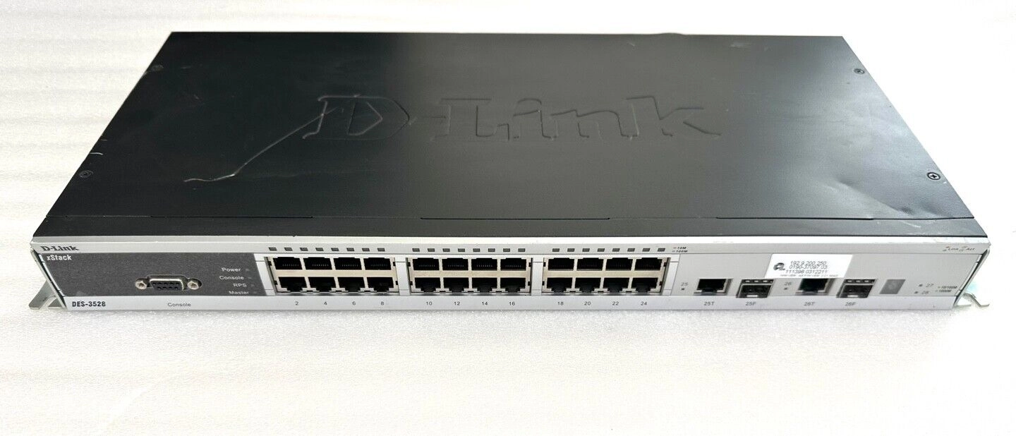 AMAT APPLIED MATERIALS 0190-37097 D-Link DES-3528 Managed Switch H/W Ver. A3 F/W