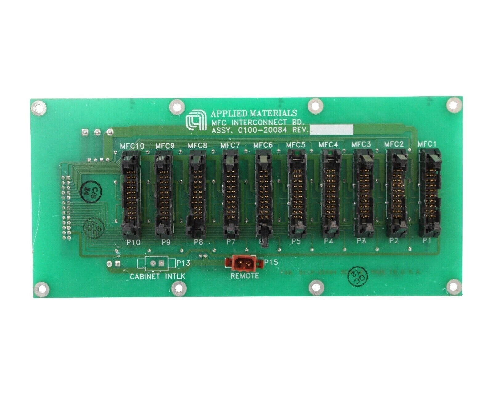 AMAT APPLIED MATERIALS MFC INTERCONNCT BOARD ASSY 0100-20084 REV B