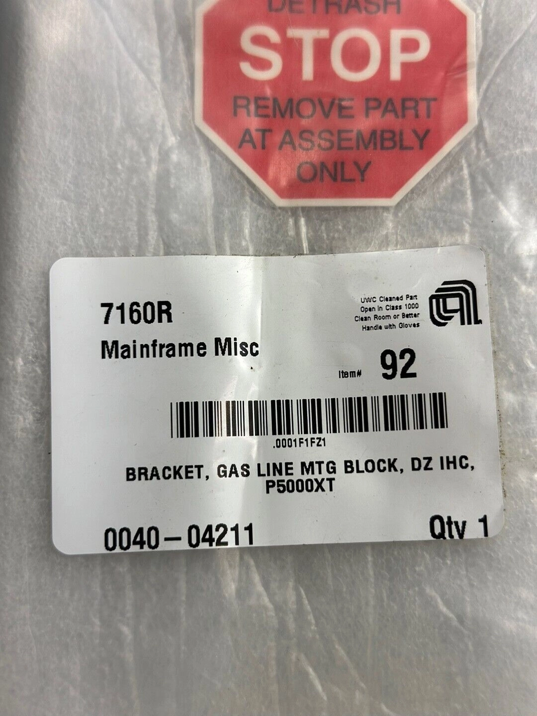 AMAT Applied Materials 0040-04211 BRACKET, GAS LINE MTG BLOCK , DZ IHC , P5000XT