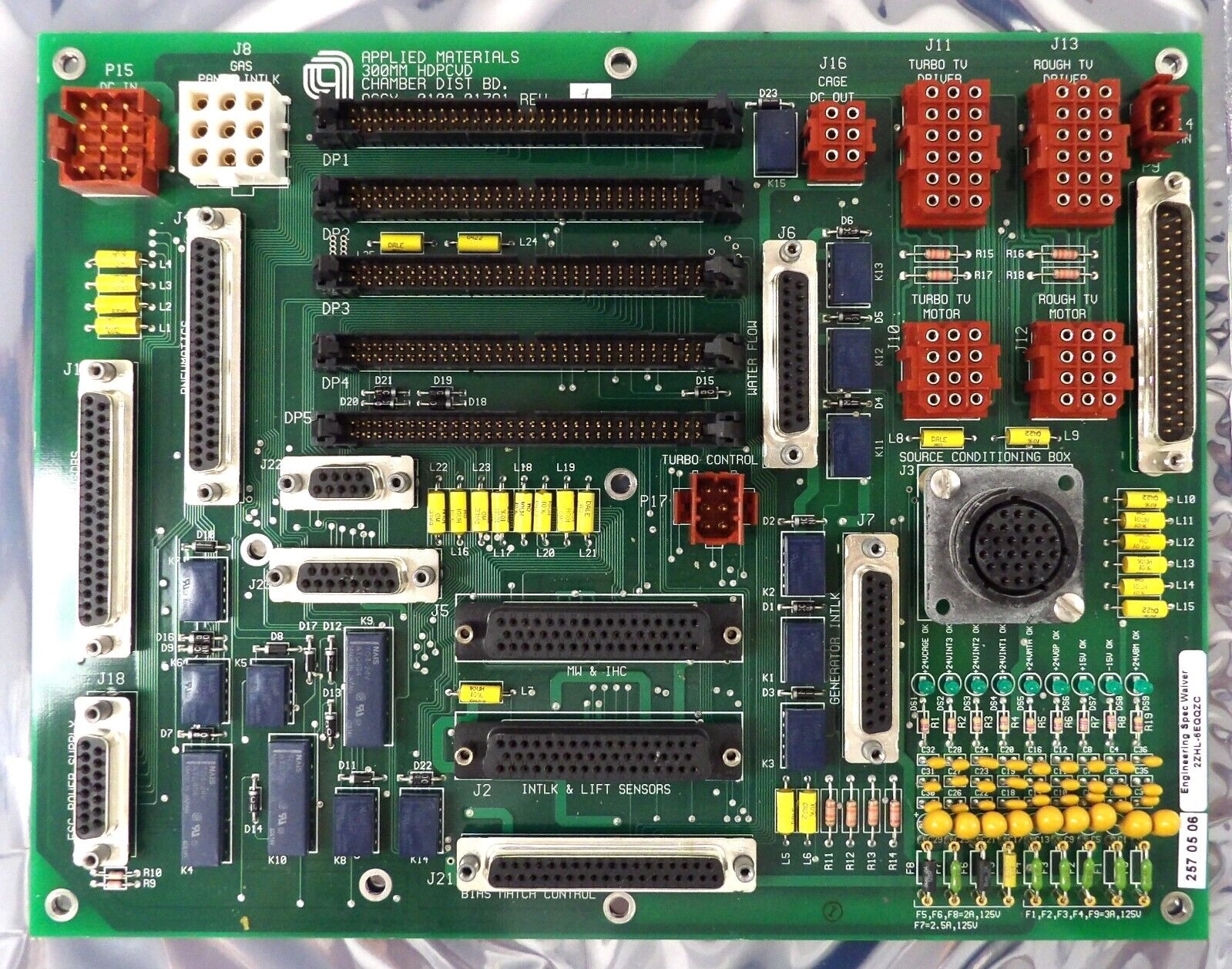 AMAT Applied Materials 0100-01781 300mm HDPCVD Chamber Distribution PCB Working