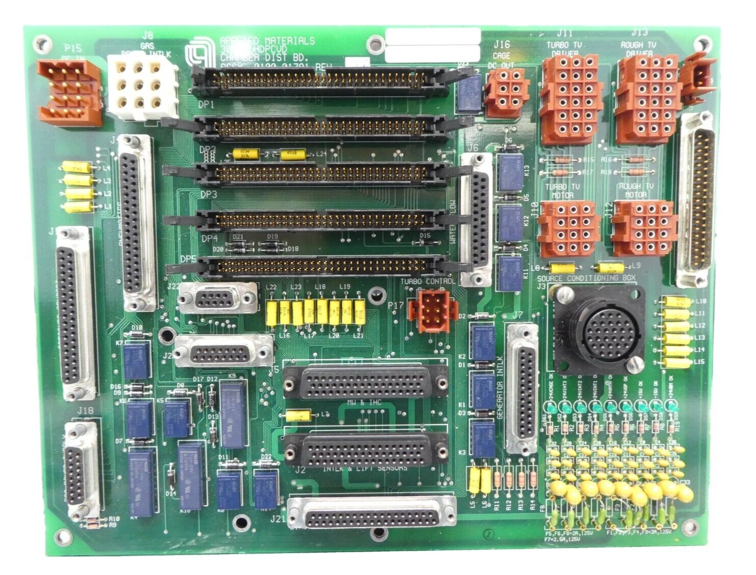 AMAT Applied Materials 0100-01781 300mm HDPCVD Chamber Distribution PCB Working