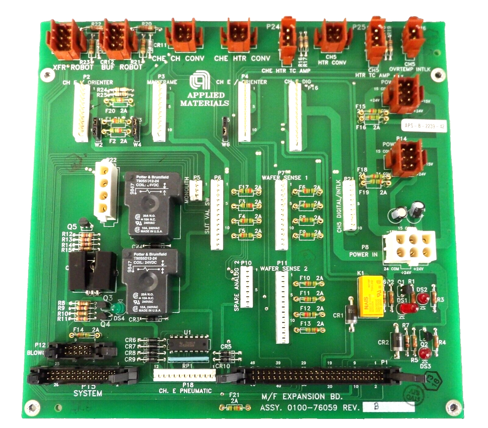 AMAT Applied Materials 0100-76059 Mainframe Expansion PCB APS-B-2239-42 Working