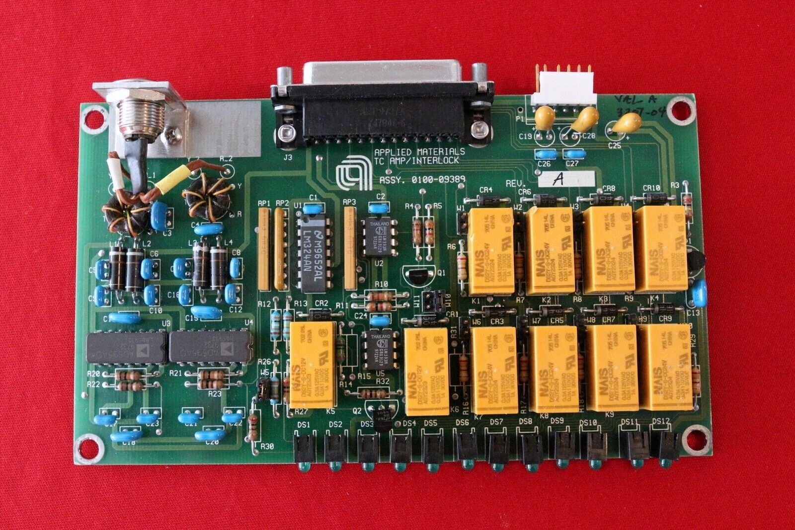 AMAT Applied Materials ASSY. 0100-09389 Rev.  ATC Amp Interlock Board