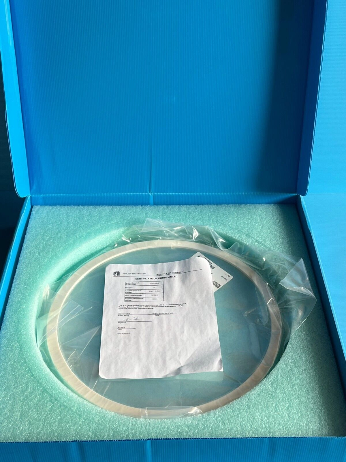 APPLIED MATERIALS 0200-06508 HSR, SHIELD TOP CERAMIC,300MM TXZ