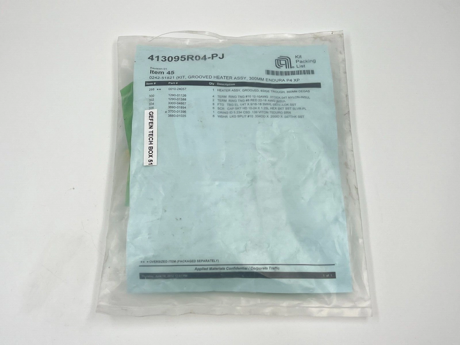 APPLIED MATERIALS 0242-51821 KIT.GROOVED HEATER ASSY 300MM ENDURA P4 XP DEGAS