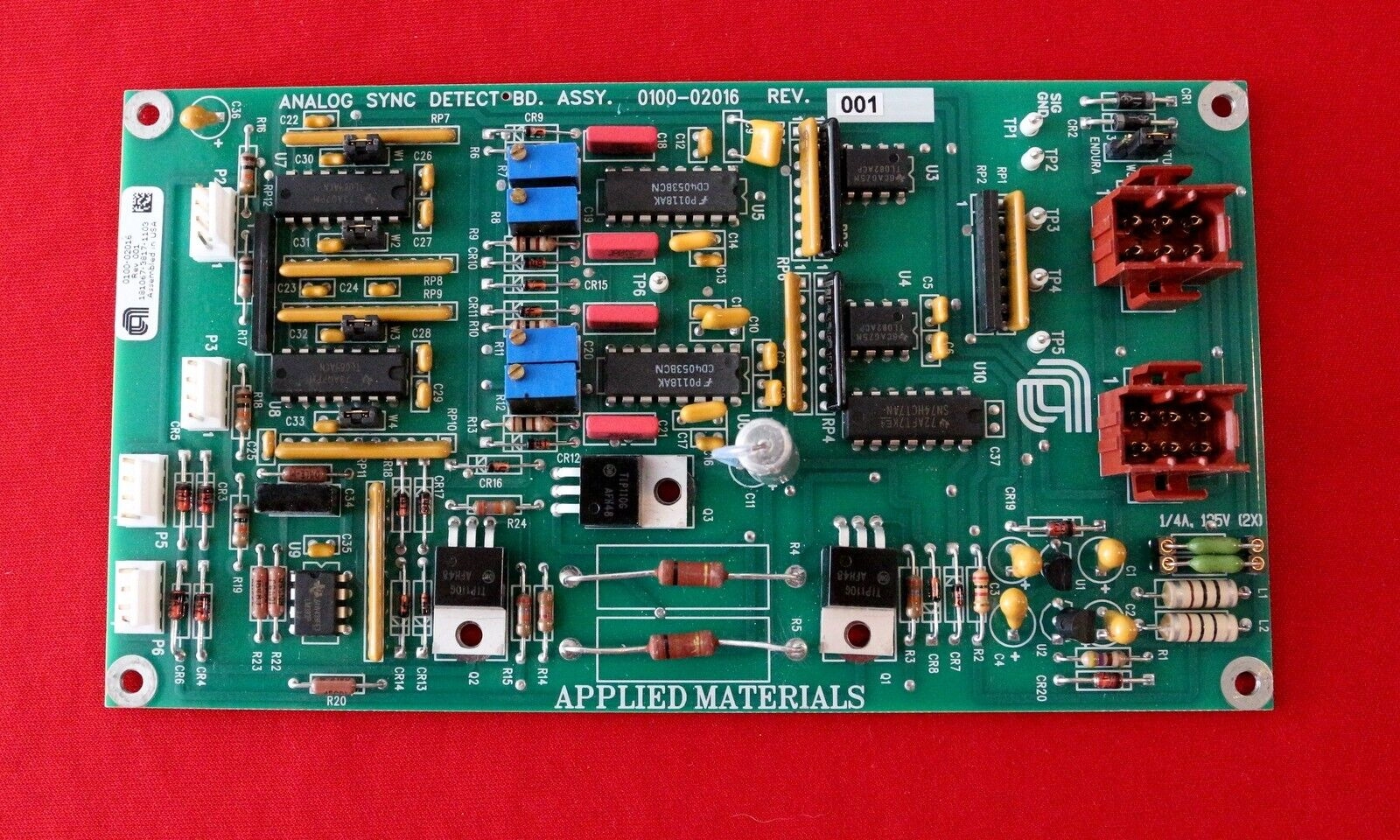 APPLIED MATERIALS ANALOG SYNC DETECT BD. ASSY.  0100-02016 REV. 001