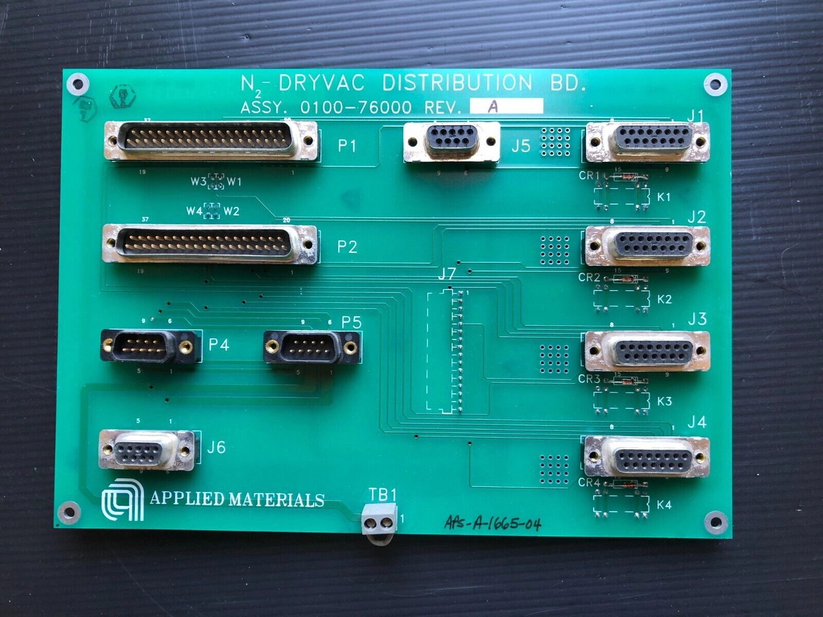 Applied Materials 0100-76000 PCB, Dry VAC Distribution AMAT P-5000