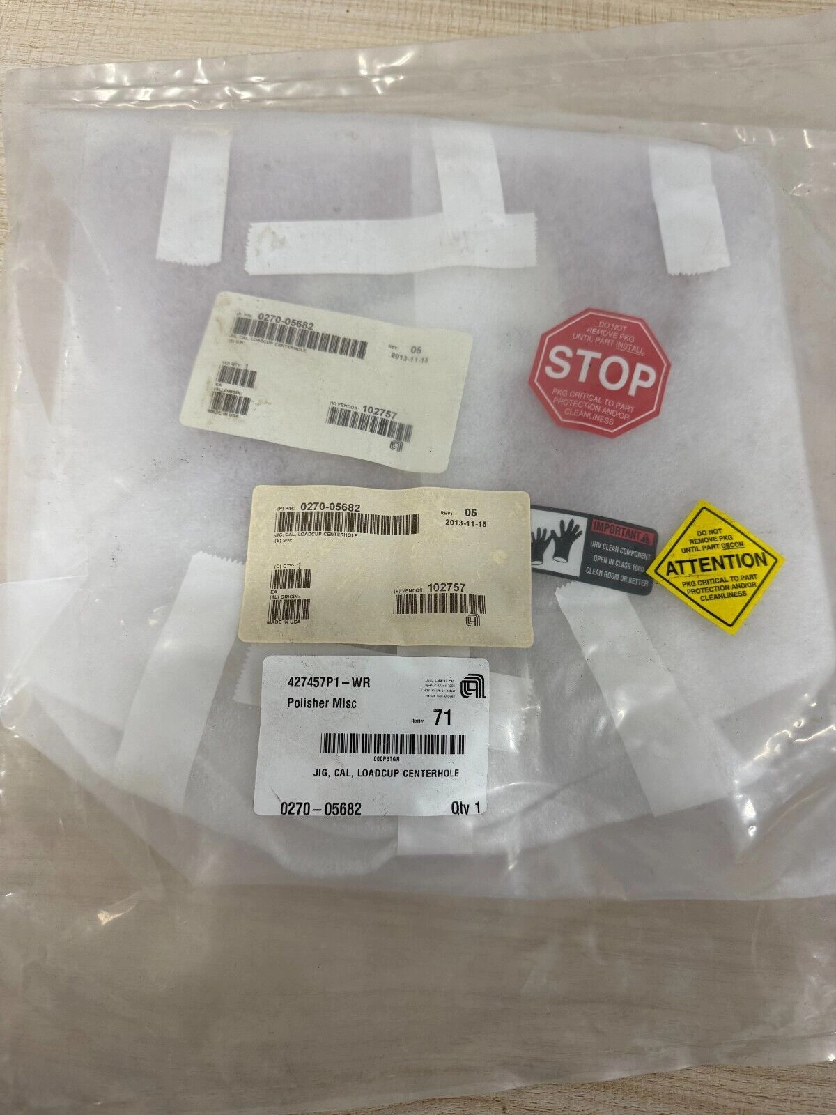 Applied Materials 0270-05682 JIG,CAL,LOADCUP CENTERHOLE,NEW