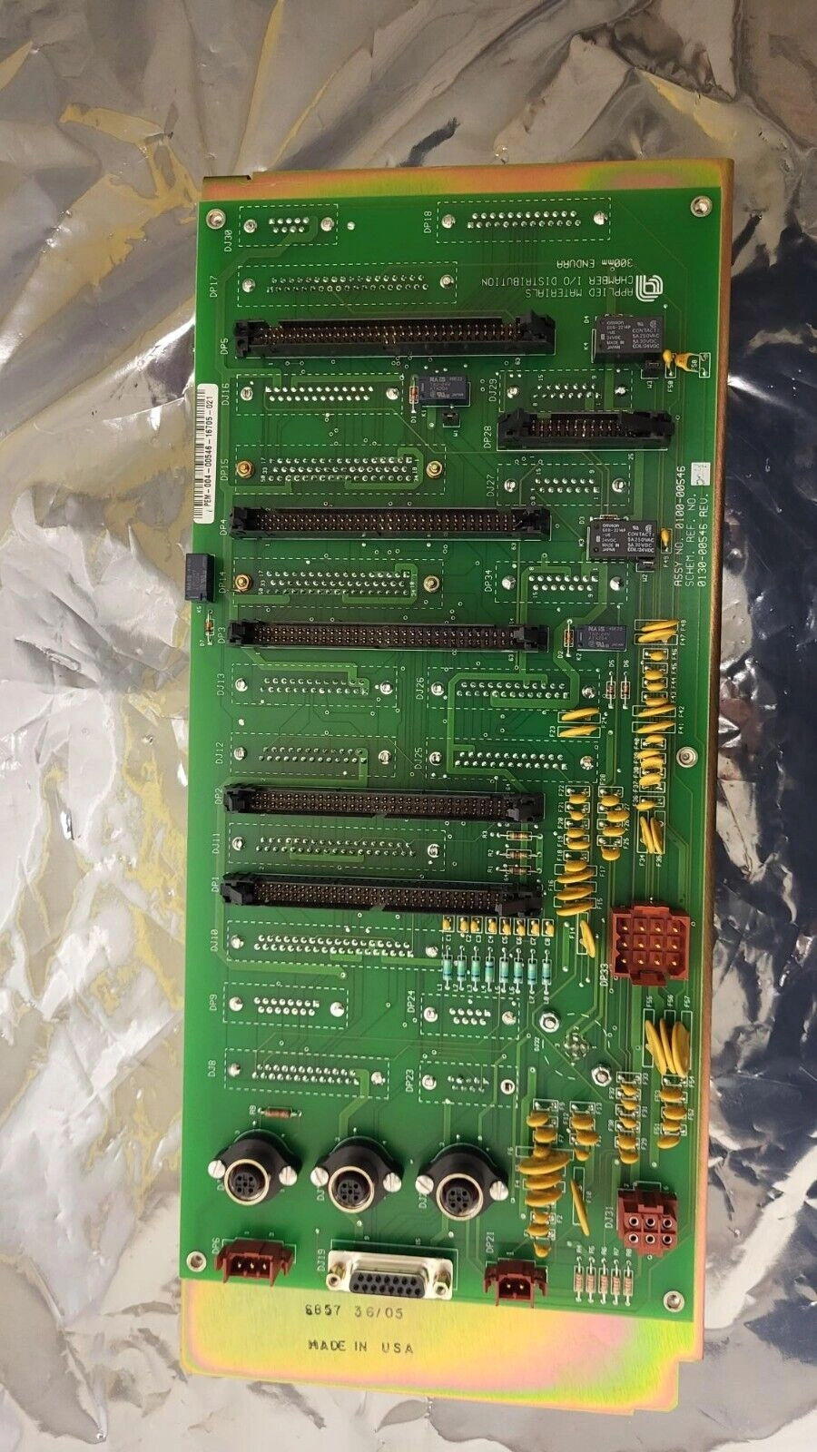 Applied Materials 300mm Endura Chamber I/O Distribution PCB AMAT 0100-00546