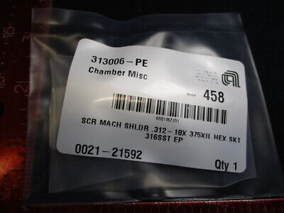 Applied Materials (AMAT) 0021-21592 SCR MACH SHLDR .312-18X.375 X 1L HEX SKT