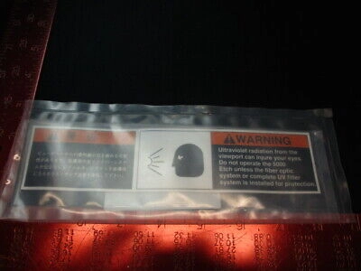 Applied Materials (AMAT) 0060-09189 LABEL WARNING RADIATION