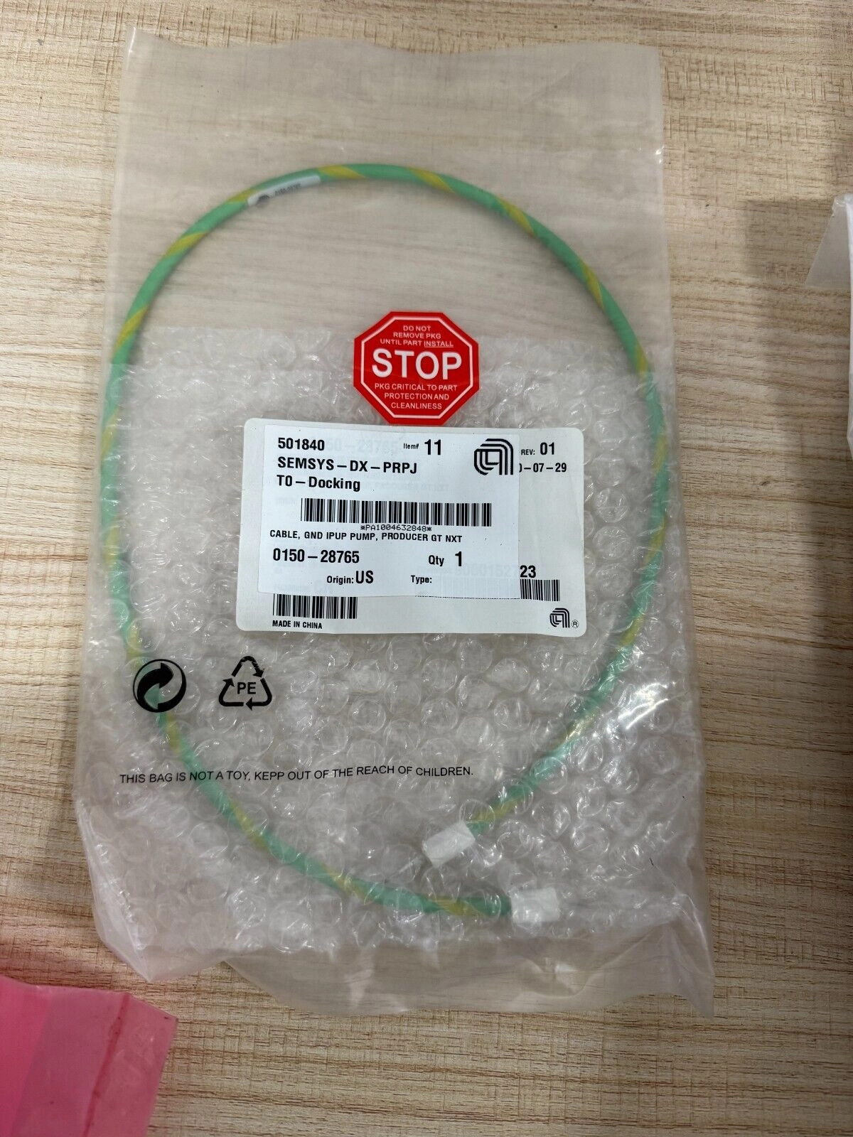 Applied Materials AMAT 0150-28765 CABLE,GND IPUP PUMP,PRODUCER GT NXT,NEW