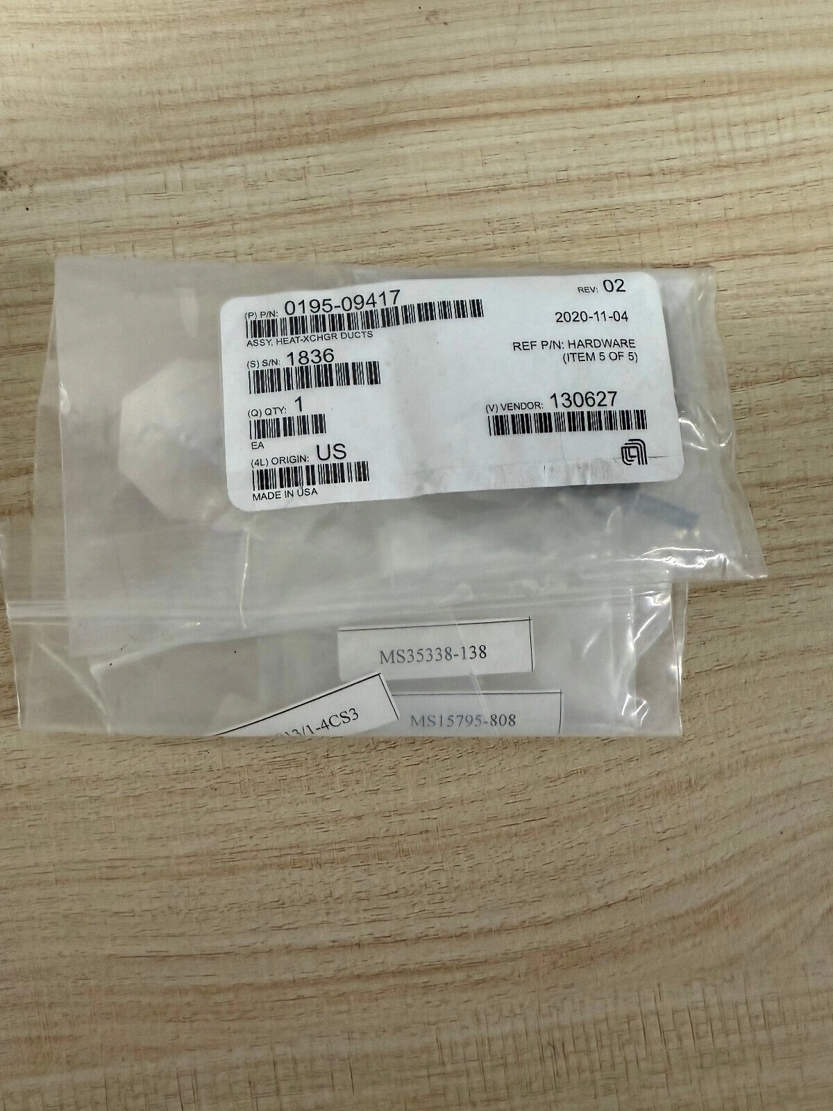 Applied Materials AMAT 0195-09417 ASSY, HEAT-XCHGR DUCTS