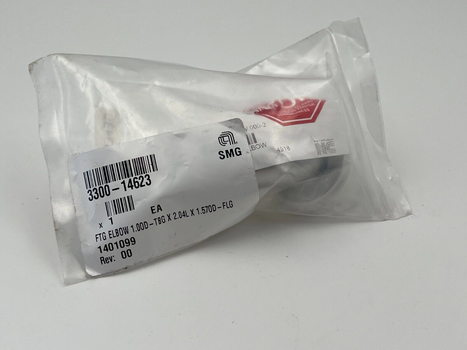 Applied Materials AMAT 3300-14623 ftg elbow 1.0od-tbg x 2.04l x 1.570d-flg