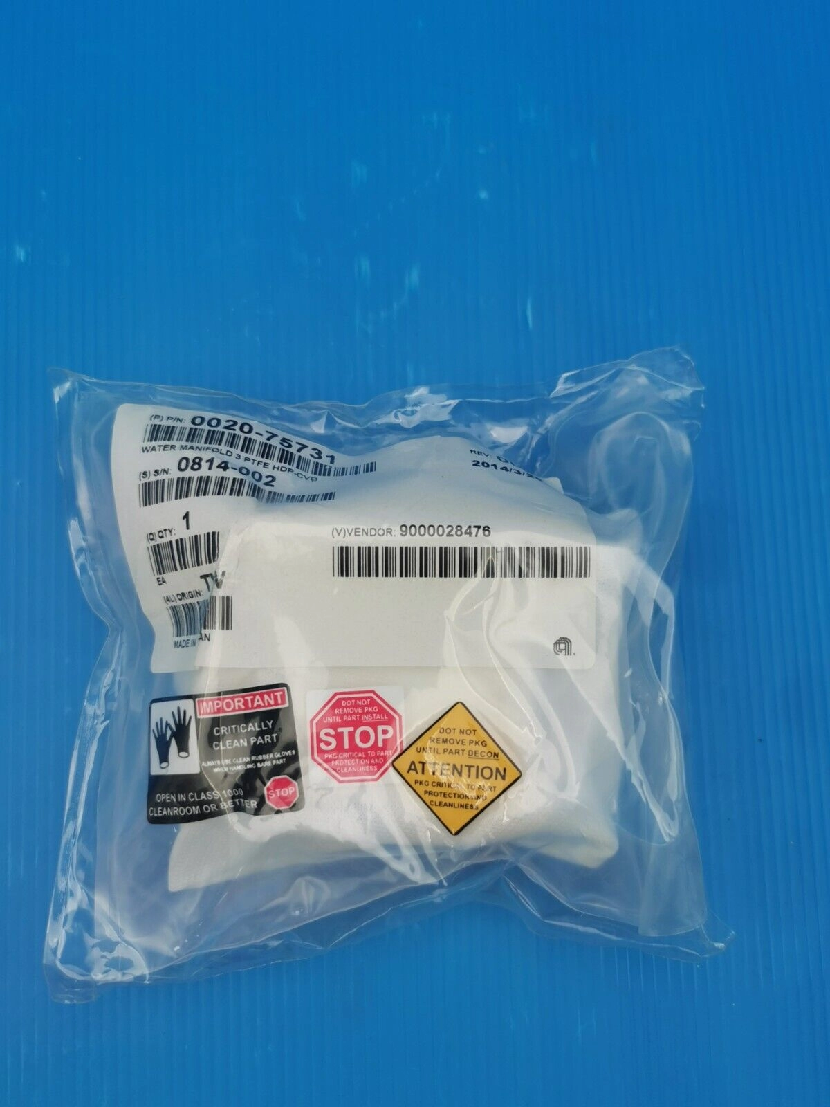 Applied materials 0020-75731 WATER MANIFOLD 3 PTFE HDP-CVD