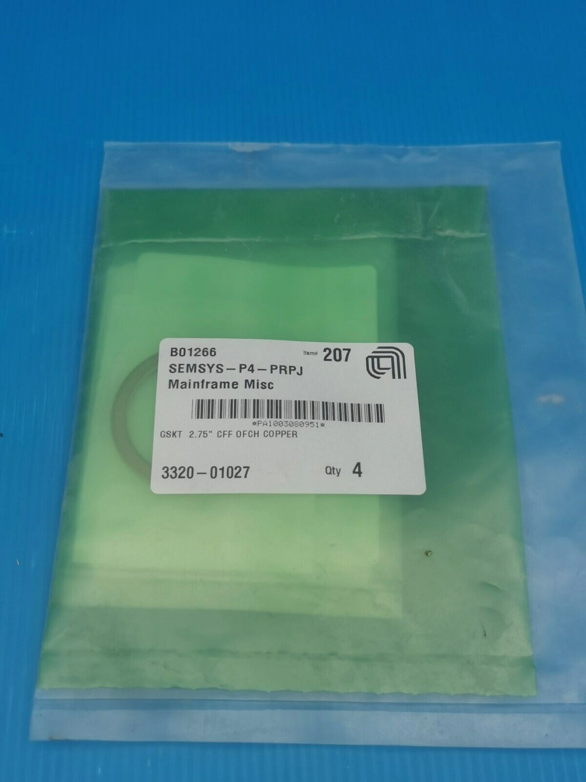 Applied materials AMAT 3320-01027 GSKT 2.75" CFF OFHC CU