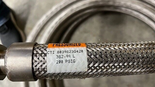 CTI Cryogenics 8039623G420 stainless steel helium lines 1.5" x 36' (pair)