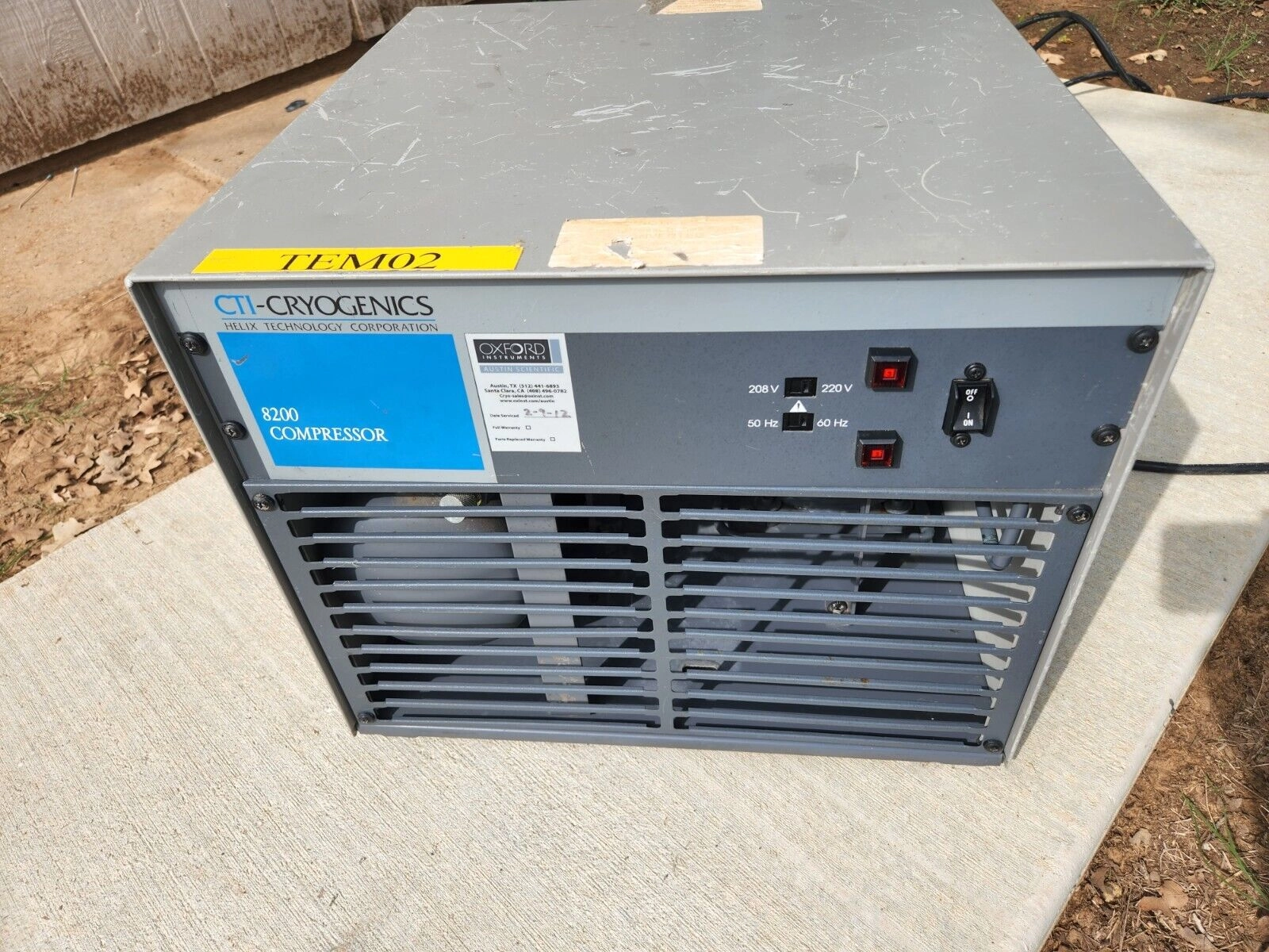 CTI-Cryogenics 8200 Helium Compressor 220V Single Phase ~ 8032549G002