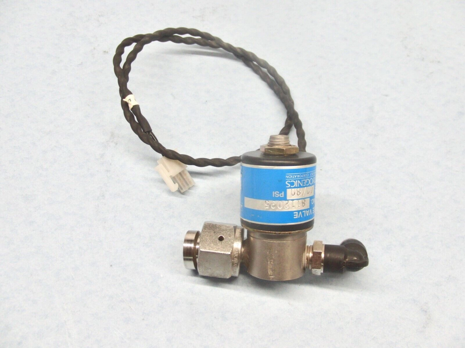 CTI Cryogenics On Board Purge Valve 8112095 Clean 40 80 PSI For OB Cryo Pumps