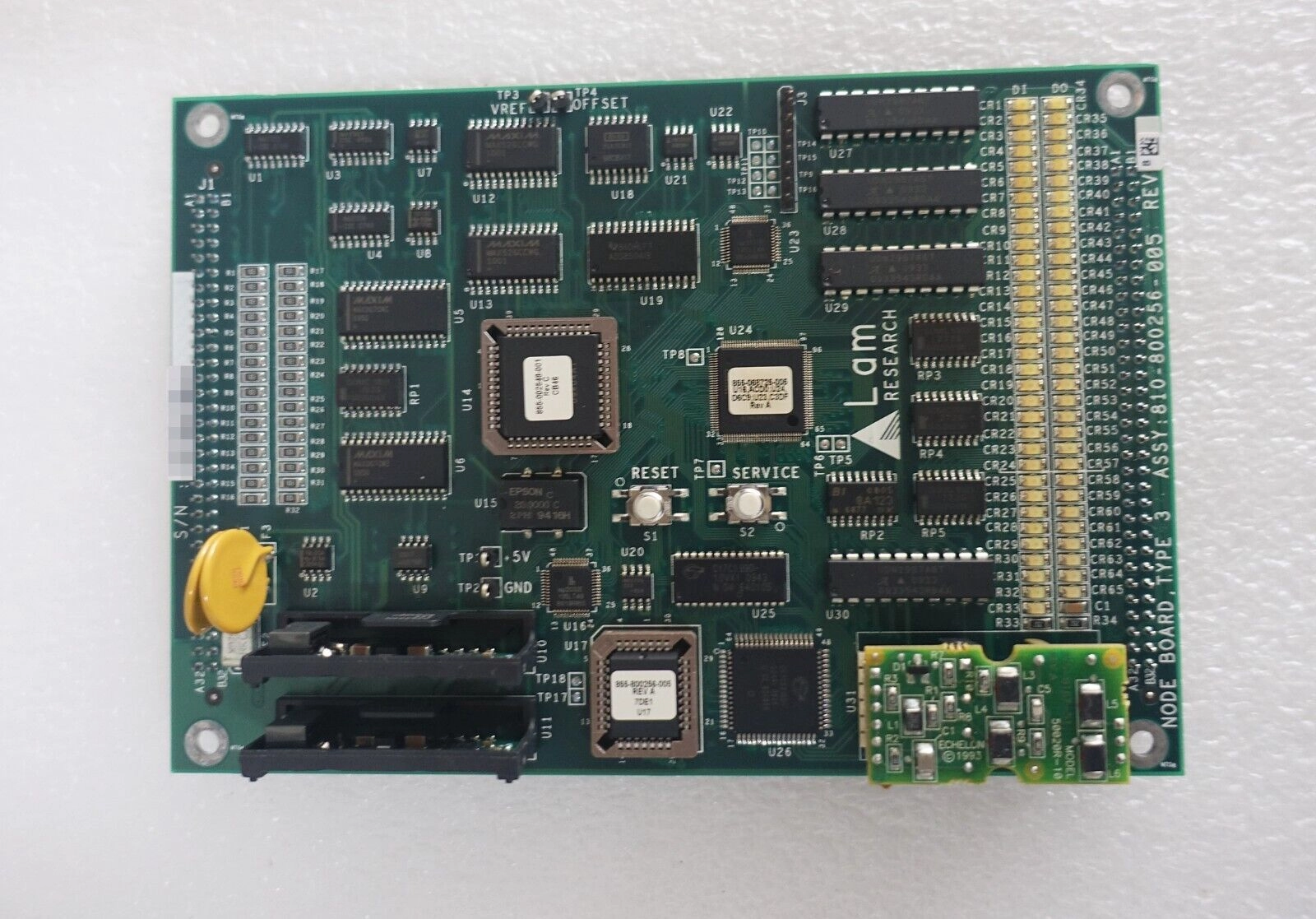 LAM RESEARCH 810-800256-005 NODE BOARD, TYPE 3 PCB BOARD