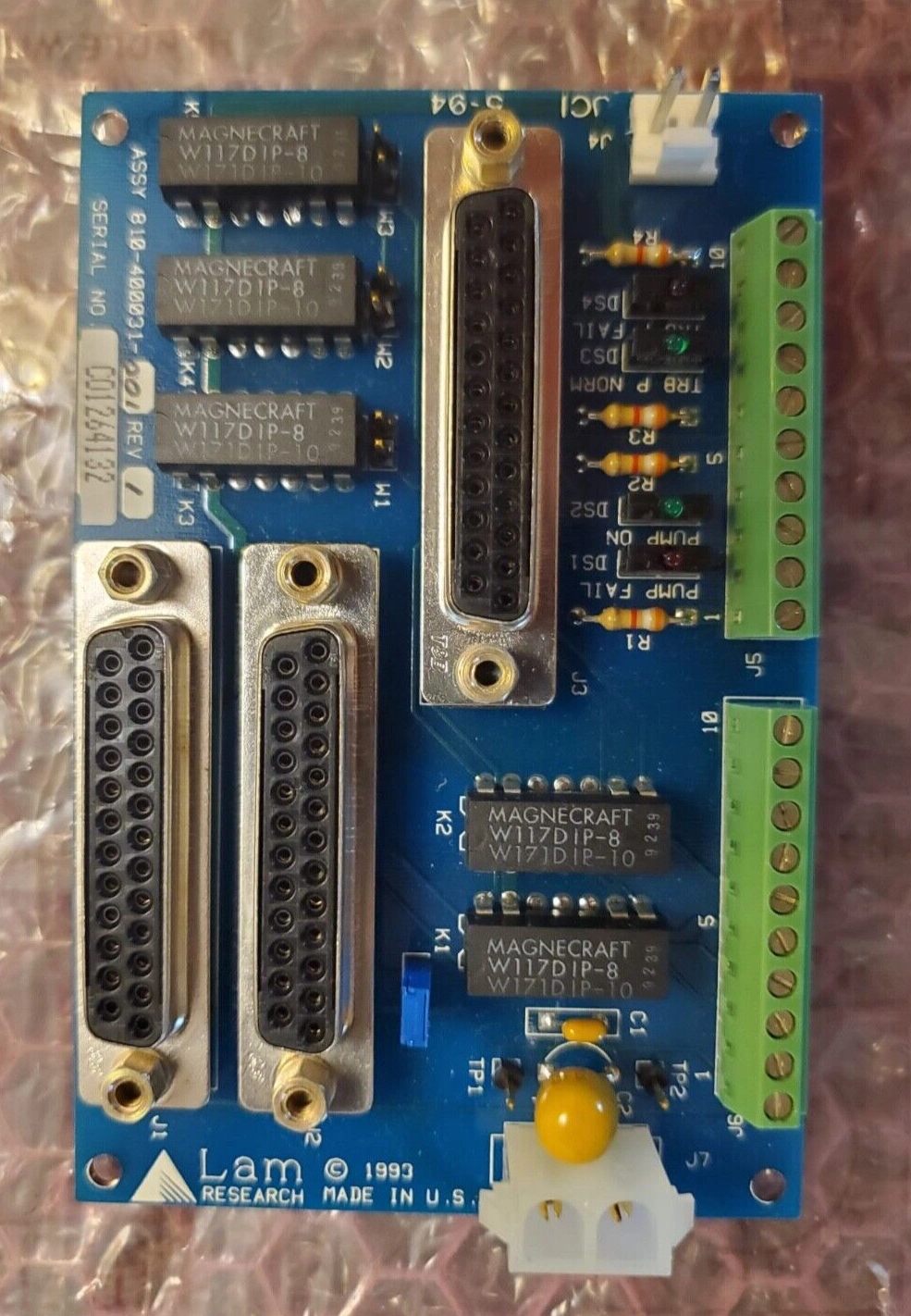 Lam Research 810-400031-001, ASSY PCB PUMP INTERFACE