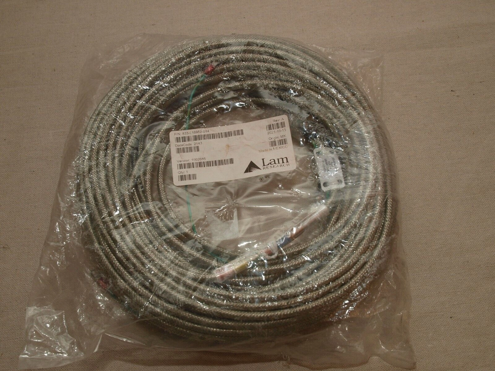 Lam Research 833-016952-014 Shielded Cable 100 Ft