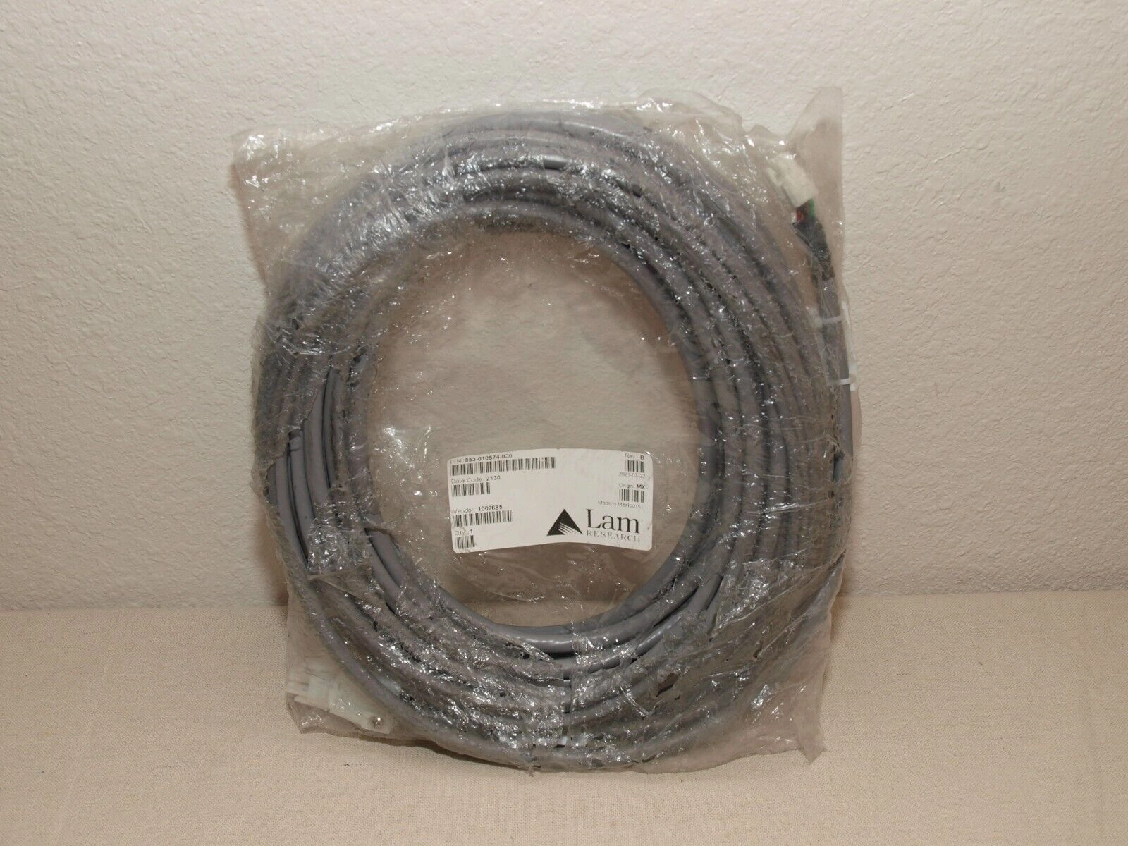 Lam Research 853-010574-050 Cable Assembly 50ft with 2x 6-pin connectors – NEW