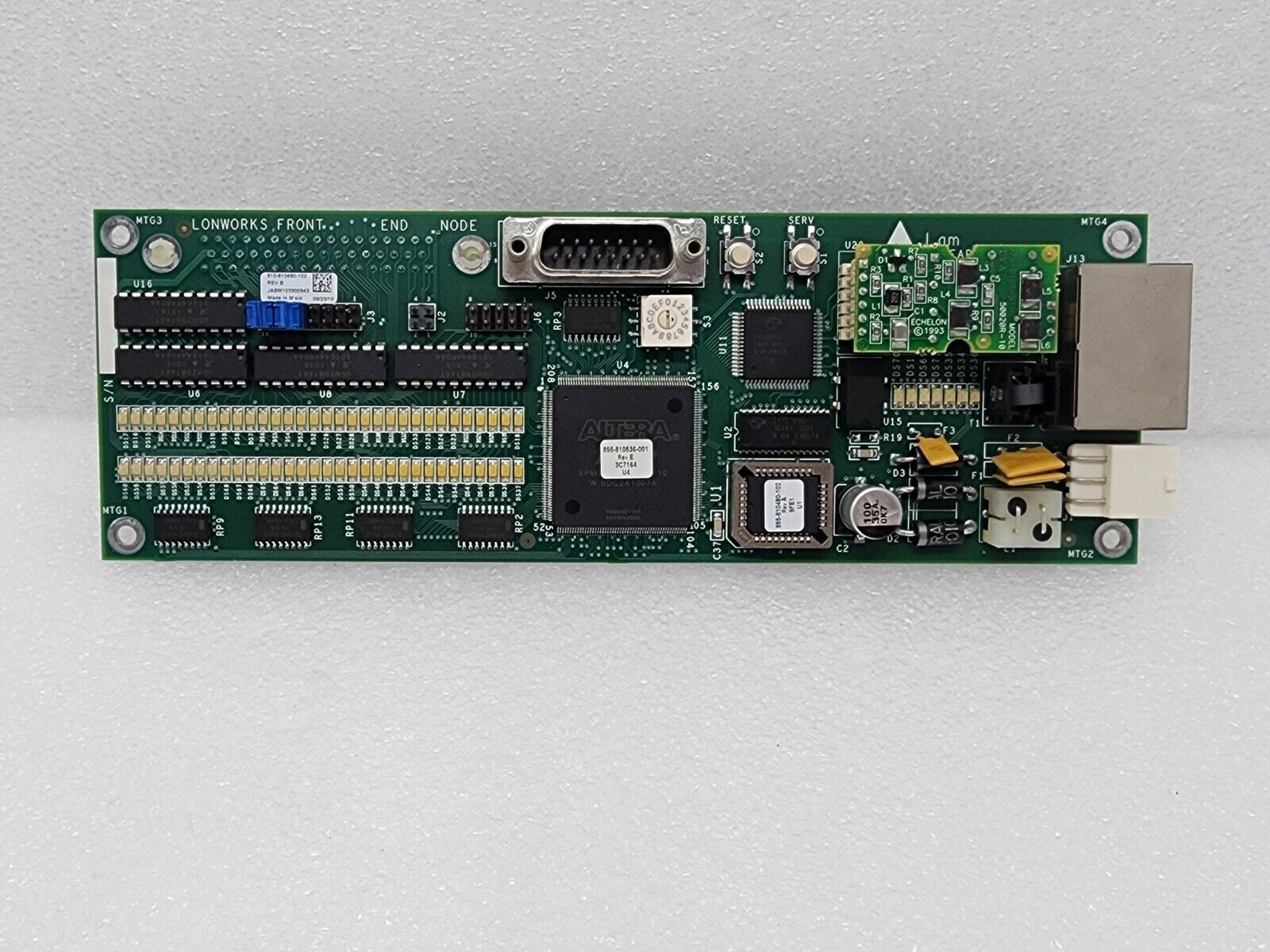 Lam Research Lonworks,Front, End Node Board 810-810480-102 (As-Is)