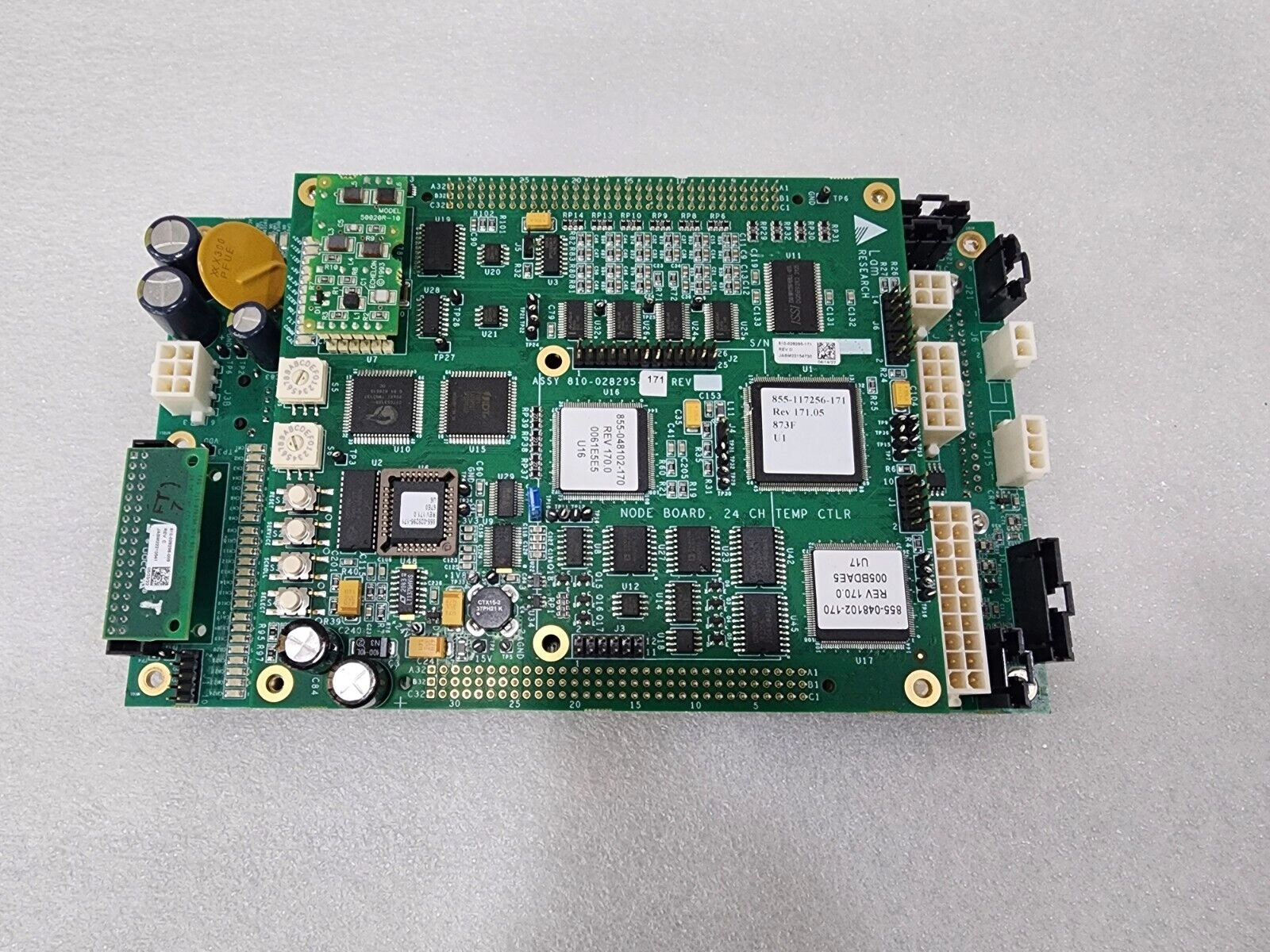 Lam Research  NODE BOARD, 24 CH TEMP CTLR  P/N: 810-028295-171 Assy (As-Is)