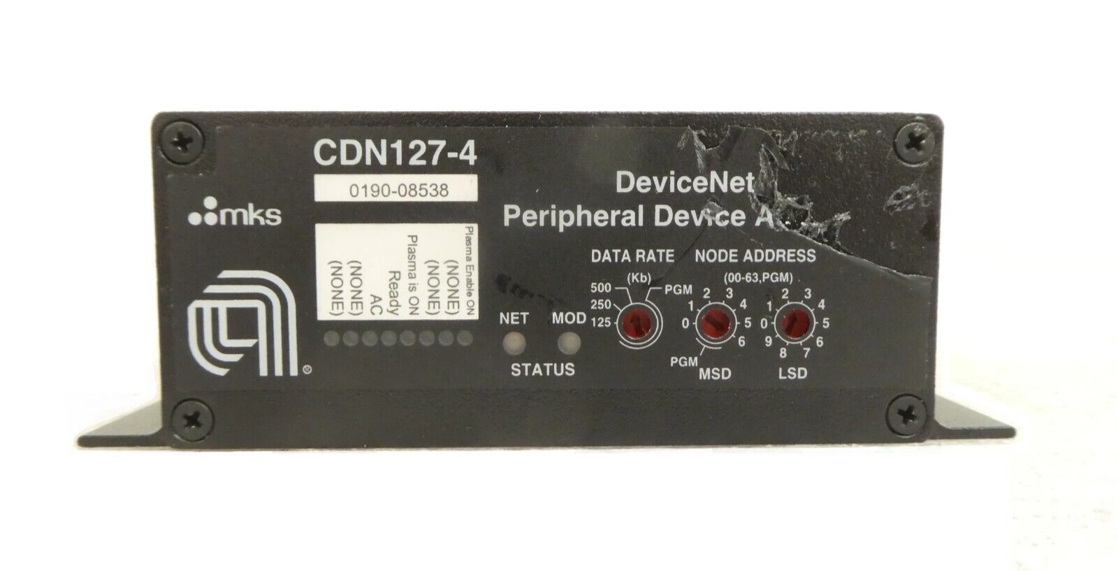 MKS Instruments CDN127-4 DeviceNet Peripheral Adaptor AMAT 0190-08538 Working