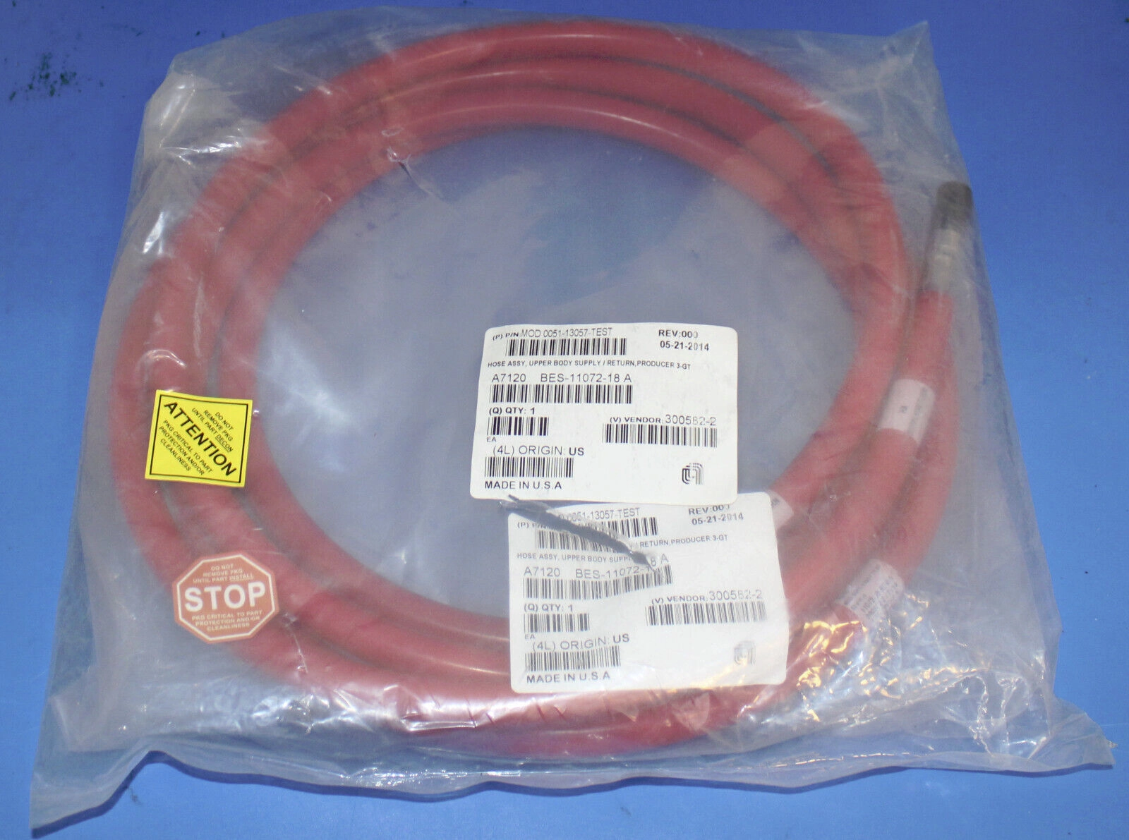 NEW AMAT HOSE ASSY UPPER BODY SUPPLY RETURN PRODUCER 3-GT 0051-13057