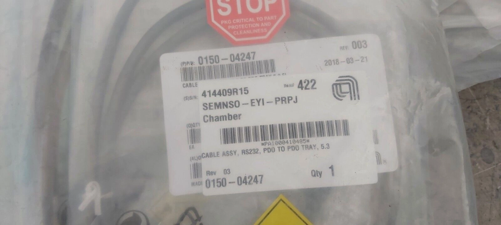 SEALED AMAT APPLIED MATERIALS 0150-04247 CABLE ASSY Make Offer!