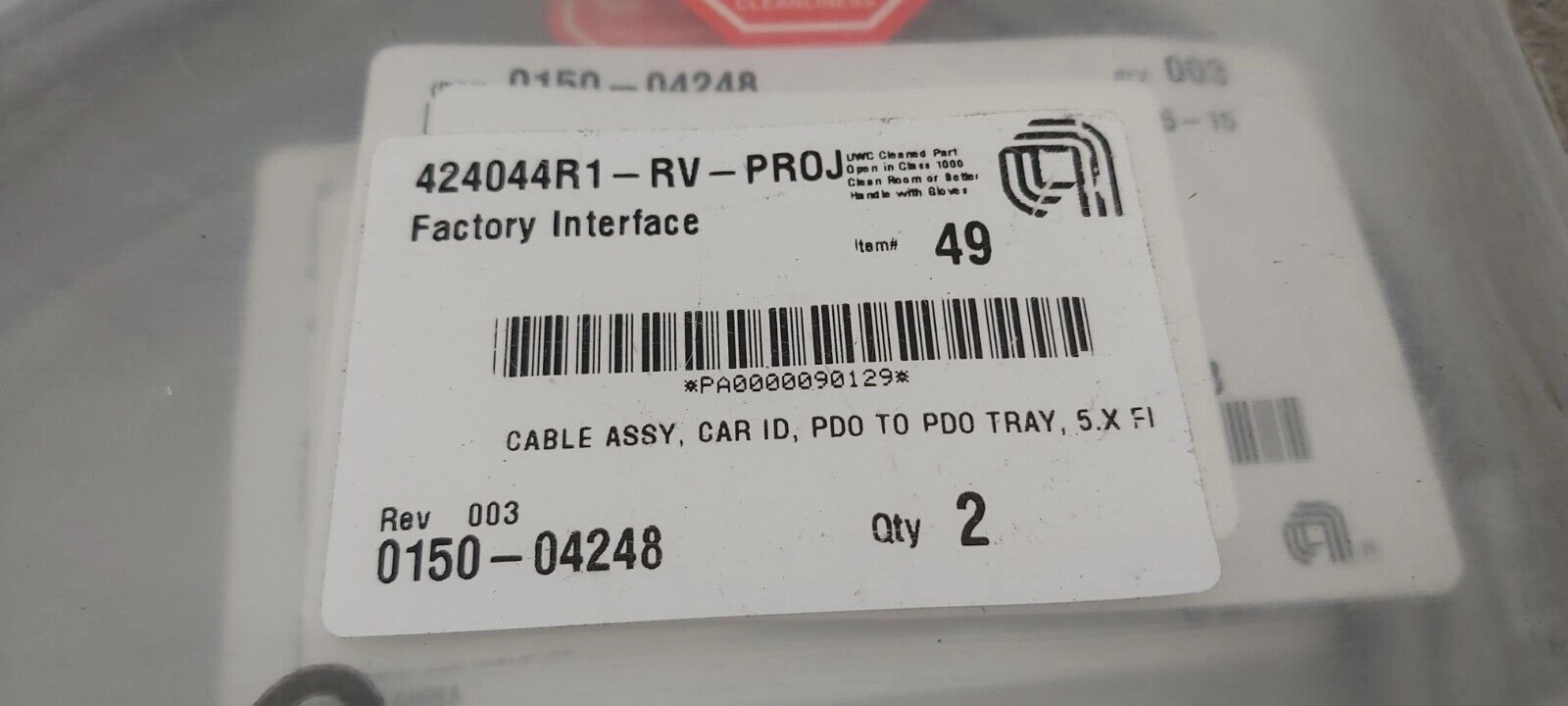 Sealed AMAT APPLIED MATERIALS 0150-04248 CABLE ASSY Assy Make Offer!