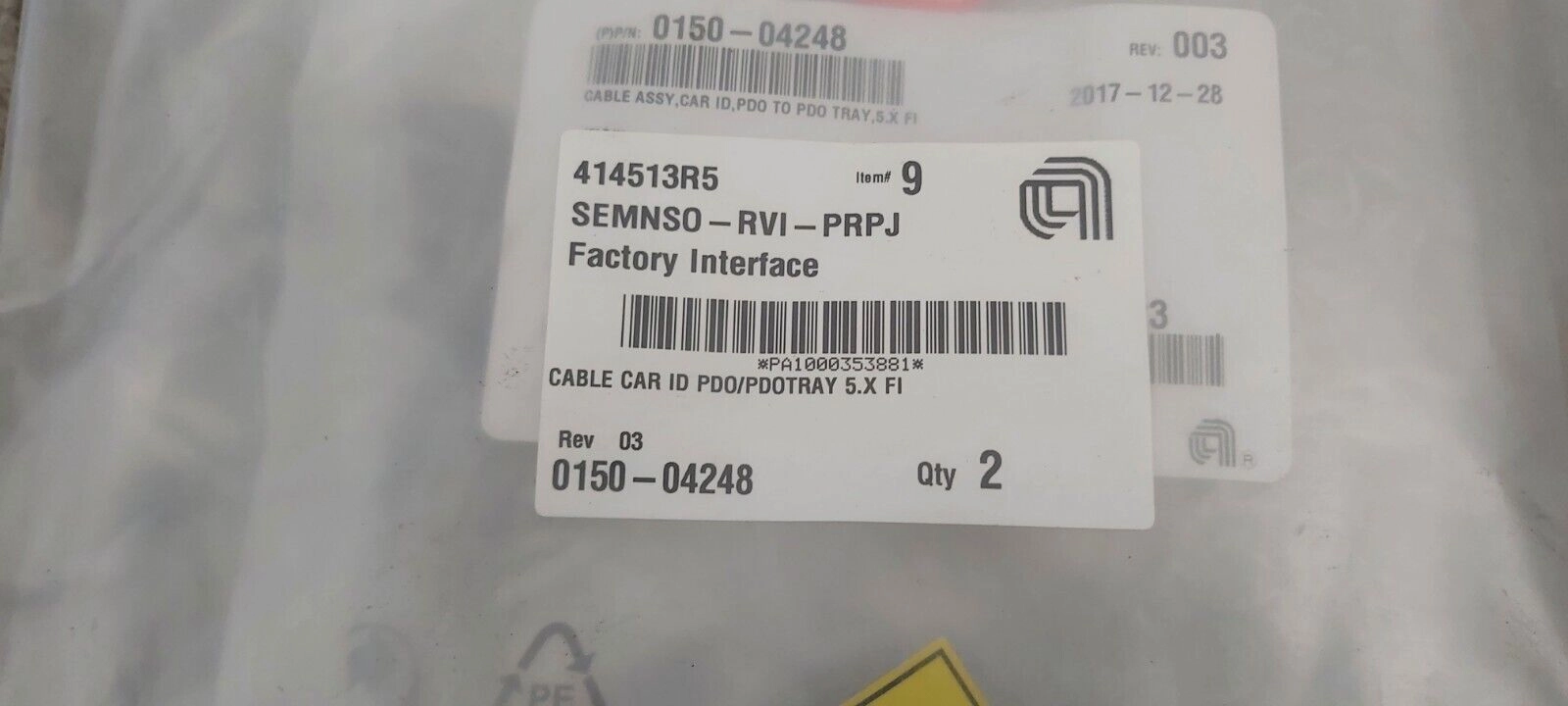 Sealed AMAT Applied Materials 0150-04248 CABLE ASSY Make Offer!