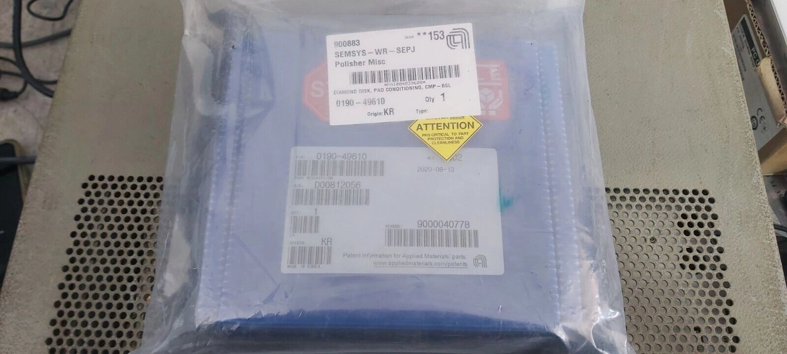 Sealed Applied Materials AMAT 0190-49610 Polisher Misc Make Offer! UPS Shipping!