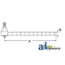 A-AT20943 Tie Rod, 11 grooves Fits AMAT20943, WN-AT20943, WNAT20943