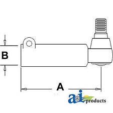 A-AT23886 Tie Rod, Inner Fits AMAT23886, TP-AT23886, AMH159616